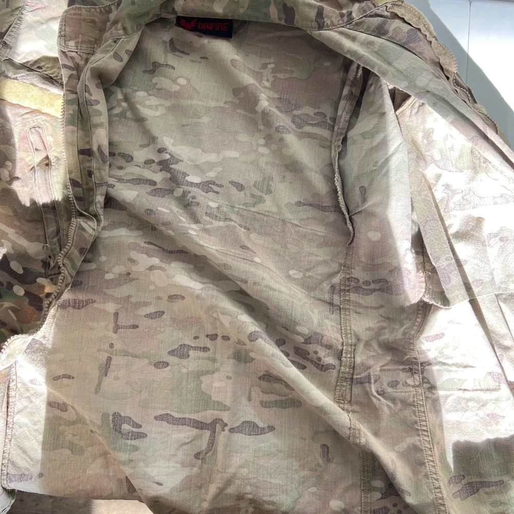 DRIFIRE FR Combat Shirt MD/R‎ Multicam OCP Full Zip Flame Resistant USA Military